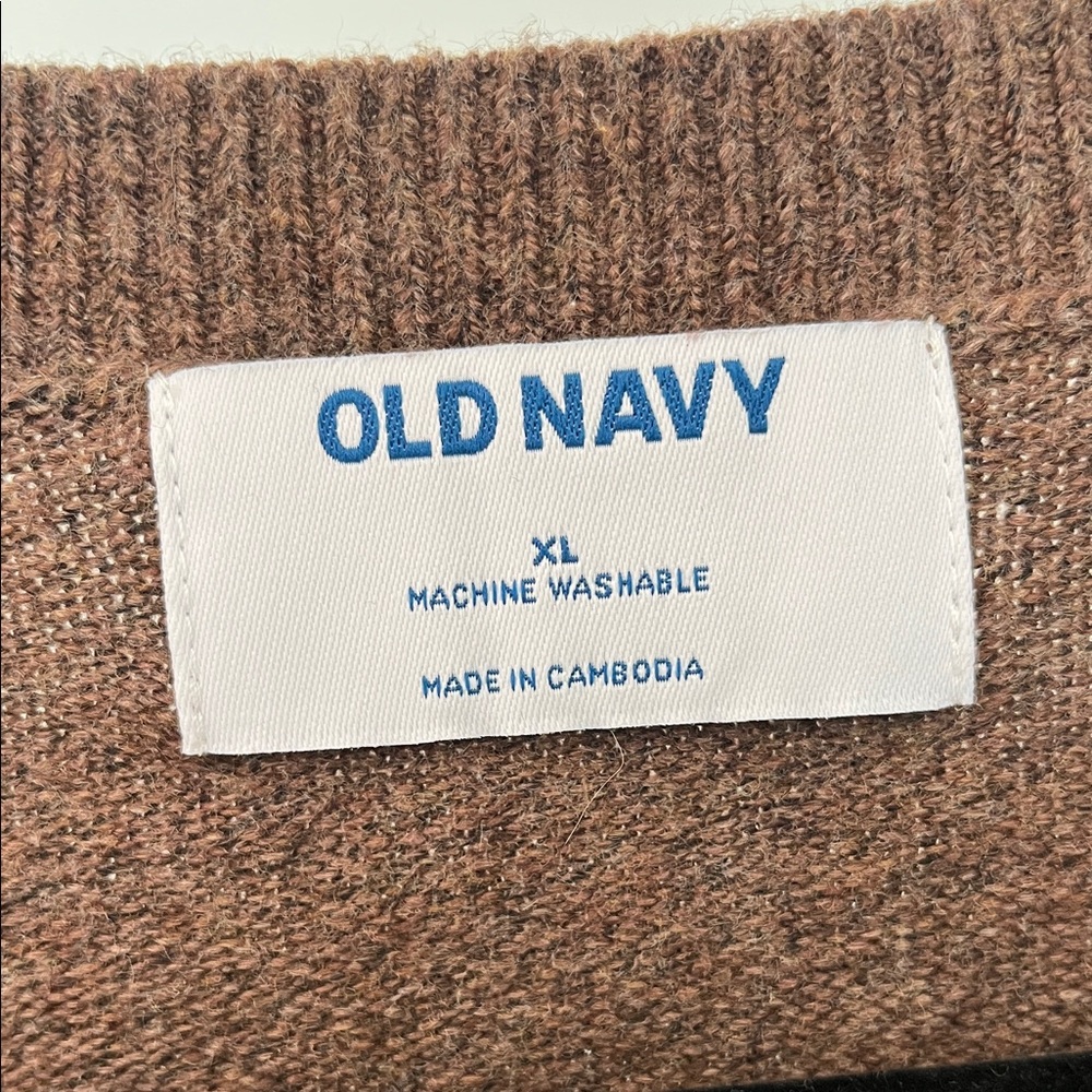 Old Navy Women's Brown Button-Front Knit Cardigan - Picture 2 of 5